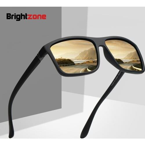 Brightzone 2019 Man Polarized Light Sunglasses Driver Outdoors Motion Classic Sun Glasses Luxury Brand Vintage Steampunk Eyewear