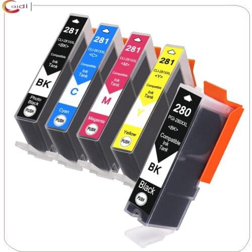 Compatible Ink Cartridge for Canon PGI-280XXL CLI-281XXL PGI 280 CLI 281 for Pixma TS9120 TS6120 TS6220 TS8120 TR7520 TR8520