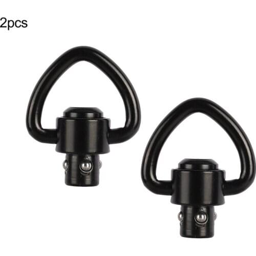 Release Sling Swivel Mount Ring With a Sling Swivel Mount Aluminum Alloy Sling 2PCS Black A Push Button QD