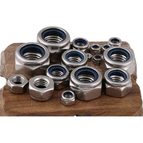 Stainless Steel Locknut Lock Nut Non-Slip Nut M4M5M6M8M10 201 20 Pcs