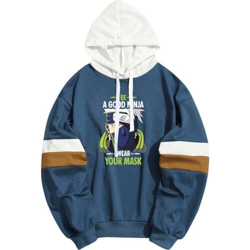 Anime Streetwear Hatake Kakashi Wear Your Mask Men Women Hoodies Custom Sweatshirt Streetwear Dropship Clothing