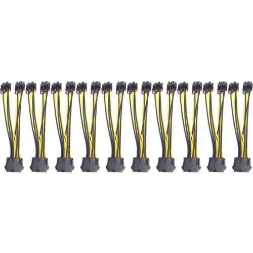 Graphics Card 8PIN to Dual 8PIN Graphics Card 8P Female to Dual 6+2Pin Male Graphics Card 8P 1 Point 2 10PCS