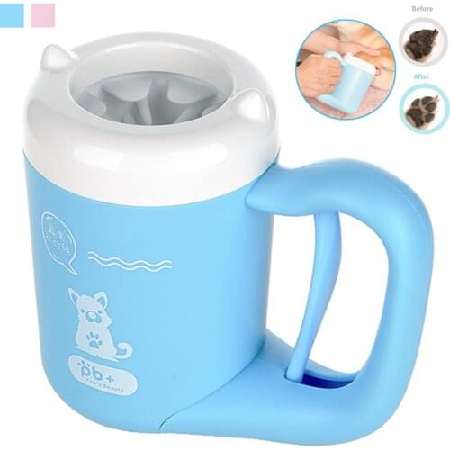 Rotary Cleaner Cup Soft Silicone Combs Portable Pet Dog Foot Wash Clean Cup One Click Manual Quick Feet Wash Cleaner