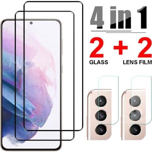 4in1 Tempered Glass For Samsung Galaxy S21 Plus S20 FE Screen Protector Film Camera Lens Glass For Samsung s20fe s21Plus Glass