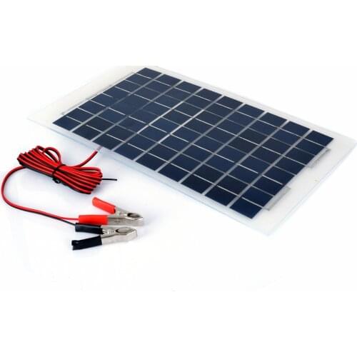 10W 12v Polycrystalline Energy Solar Panel Battery Module + Alligator Clips For Solar Water Pumps Electric Fans Lights