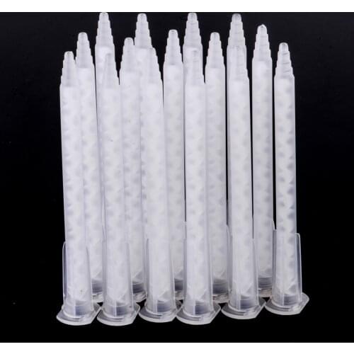 15pcs/lot Plastic Epoxy Resin Static Mixer MA5.4-17S 103mm 50ML Mayitr Dual Cartridge Mixing Glue Nozzles Connected to Needle