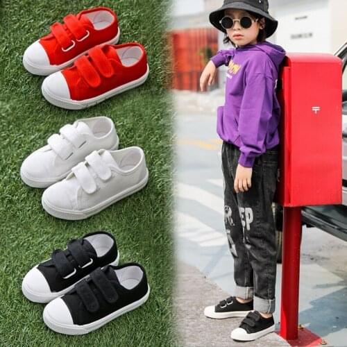 2021 childrens canvas shoes childrens shoes boys and girls small white shoes baby board shoes kindergarten indoor shoes