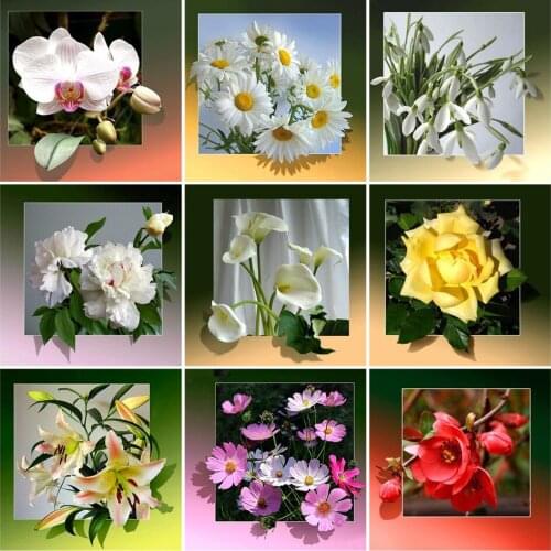 5D DIY Diamond Painting Flowers Embroidery Cross Stitch Home Decor resin Diamond Art Full Drill Gifts
