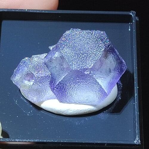 8.3gNatural dream purple fluorite mineral specimen energy healing QUARTZ GEM home decoration (send box)