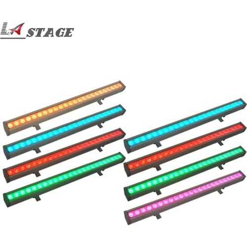 8pcs/lot Waterproof Led Floodlight 24x4w Rgbw 4IN1 Led Wall Washer IP65 Outdoor Disco Wash Equipment DMX 512 Stage Lighting