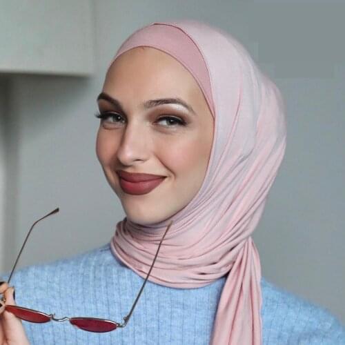75*175 cm Trendy women muslim jersey hijab scarf foulard femme size plus hijabs Islamic shawls soild Modal headscarf for women