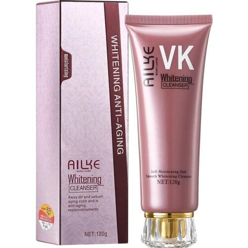 AILKE rose Facial cleanser women Whitening Moisturizing cleaning cleaner organic Anti-Wrinkle acne oil control face care scrub