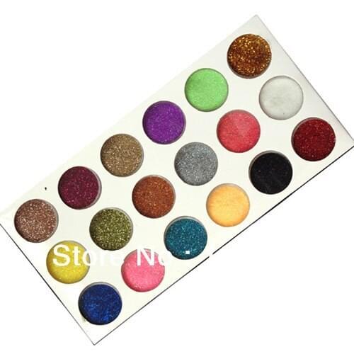 18 Color Glitter Acrylic Powder Dust For Nail Art Beauty