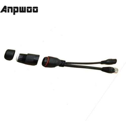 ANPWOO 5PCS PoE POE Injector Splitter 12V 5.5x2.1mm Cable Connector