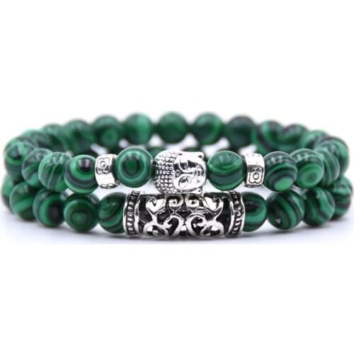 Men Women Beads Bracelet Beaded Black Lava Stone Prayer Beads Buddha Bracelet sets for Women and Mens Pulseras