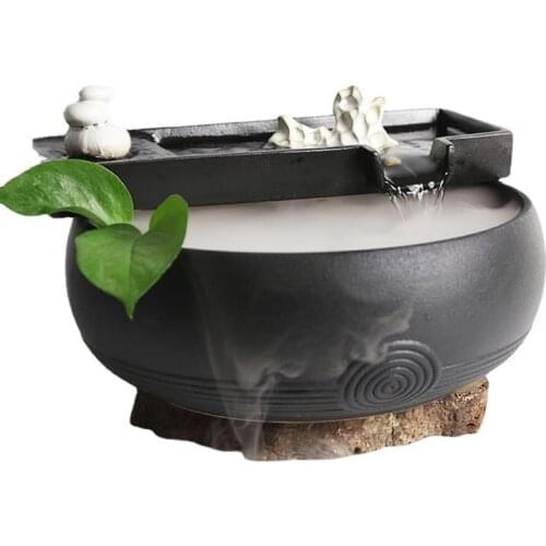 Ceramics Water Ornaments Water Decoration Office Desktop Fountain Living Room Entrance Lucky New Chinese Rockery Water Fish Tank