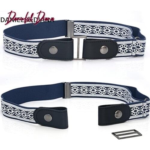 Leather Waist Belt Without Buckle Easy Belts For Women Men cinturon mujer Jeans trousers Stretch Invisible hidden Elastic secret