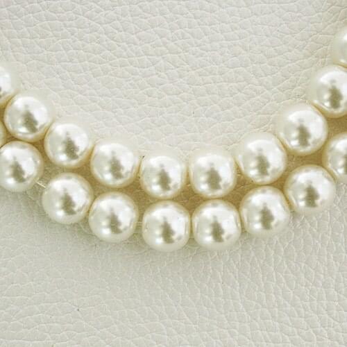 8mm Approx 1150pcs/lot Beige Round Ball Loose Glass Pearl Spacer Bead For Jewelry Making Craft DIY DH-BBD012-27