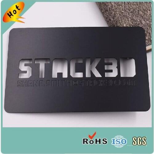 Laser Cut Manufacturer Custom Print Stainless Steel Black Metal Business Card Personalized