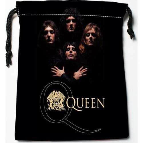 Custom Queen Band Drawstring Bags Dust-Proof Fashion Pattern Print Storage Bag Boys Girls Birthday Gift Bag Size 18X22cm