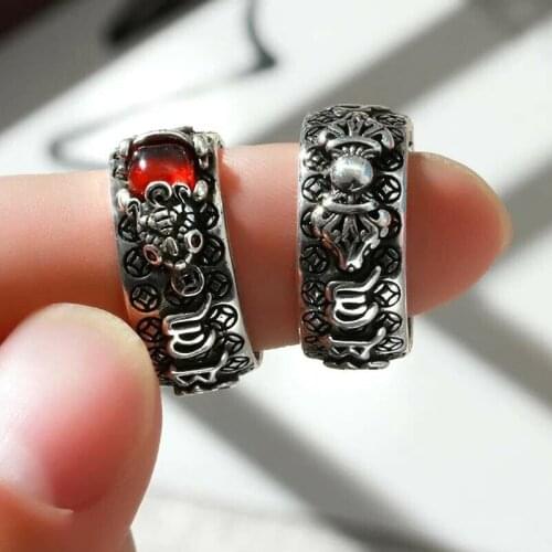 Fashion Lucky Pixiu Charms Ring Unisex Adjustable Open Ring Women Men Feng Shui Jewelry Amulet Protection Wealth Buddhist