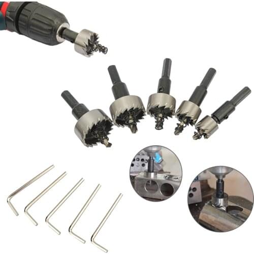 HSS 14-50mm Hole Saw Arbors Drill Bit Hole Saw Sets Metric Cutting Kit Opener Cutter Tool High Speed Steel Hole Opener