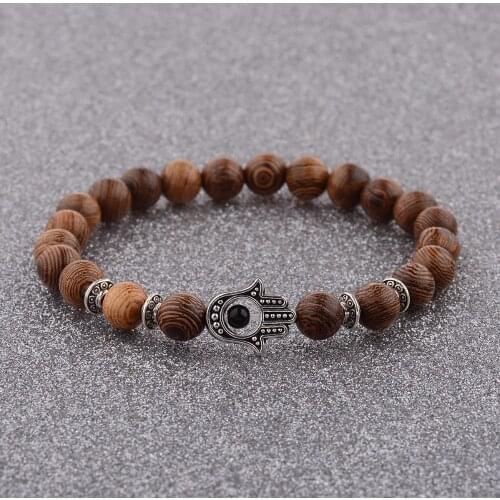 New Arrival Wood Beads Bracelet Men 5 Style Handmade Buddha Bracelets Vintage Women Jewelry Unisex Bijoux ABJ001