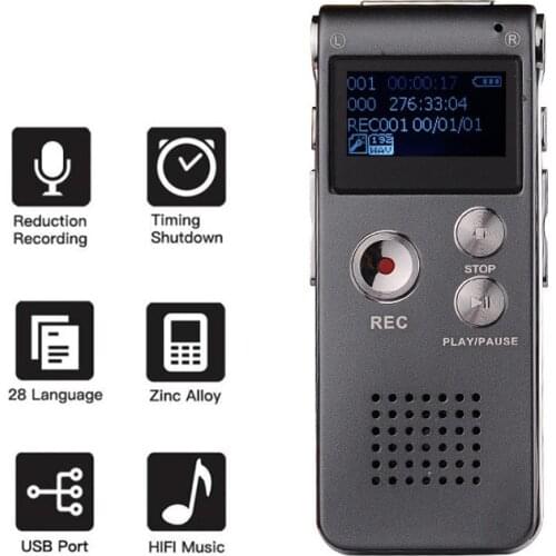 Upgrade Digital Voice Recorder for Lecture Sound Recording Device Set DNR Micro Audio Recorders Pen 8GB MP3 Player with Playback