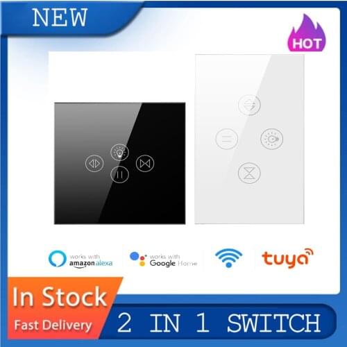 Tuya WiFi Curtain Light Switch For Electric Motor Roller Shutter/Blinds, Smart Home Automation Work For Alexa,Google Home