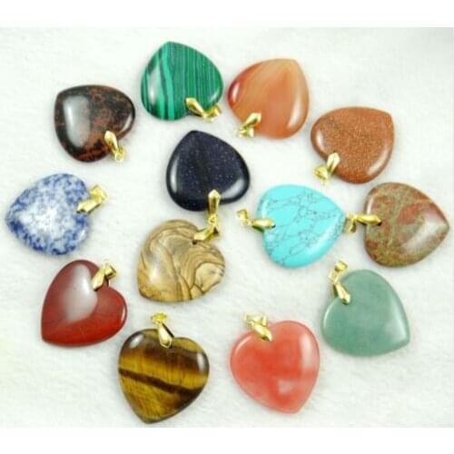 Natuursteen Quartz crystal tiger eye lapis lazuli Opal Turquoises charm pendant for diy Jewelry making Necklace accessories A7