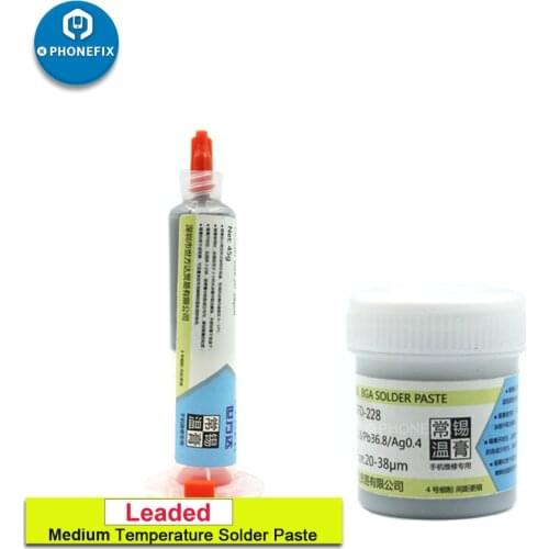 183 degree Sn62.8 Pb36.8 Ag0.4 Medium Temperature Lead Solder Paste Phone motherboard BGA chip Soldering Tin Cream
