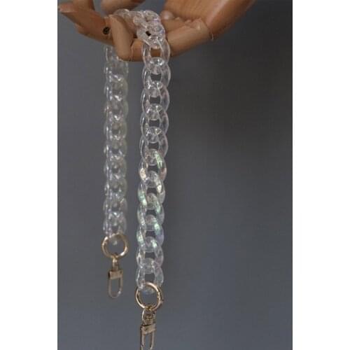 Clear Acrylic Strap Replacement for Handmade Beach Bag Bucket Handbag Handles Top Handle Bags Purse Handle