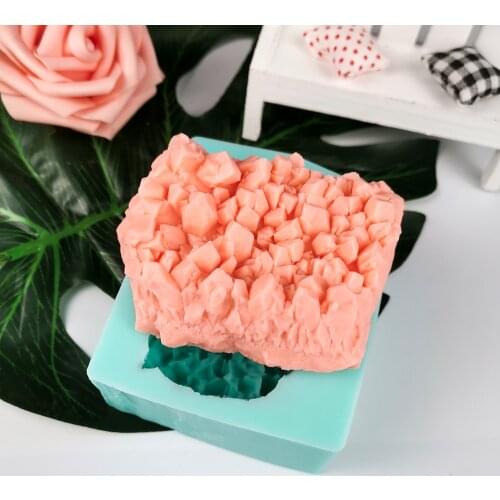 PRZY Irregular Ice Cube Mould Silicone Crystal Stone Soap Molds Fondant Soap Molds Handmade Mold Clay Resin Candle Mould