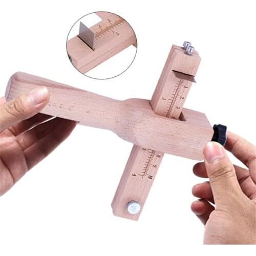 Adjustable Wooden Strip And Strap Cutter Leather Craft Cutter Strap Belt DIY Hand Cutting Tools Strip Cutter