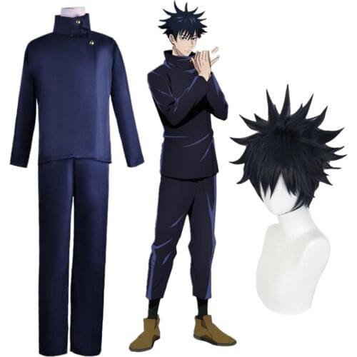 Anime Jujutsu Kaisen Fushiguro Megumi School Uniform Cosplay Costume