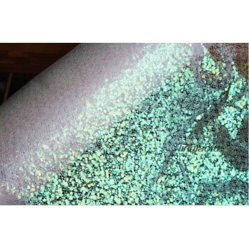 Symphony laser jungle encryption sequin mesh fabric powder green decoration creative fabric