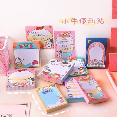 80sheets Student Girl Memo Pad Can Tear Up N Times To Paste The Message Sticky Note Sticky Tabs Cute Note Pad Memo Notes