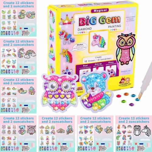 Creativity for Kids Big Gem Diamond Painting Magical Stickers and Suncatchers - Diamond Art for Kids Gift