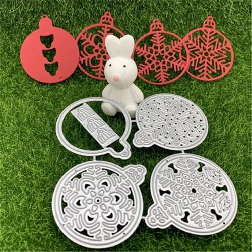 4 kinds of Christmas Day decoration plane hanging ball hand embossed DIY album scrapbook greeting card decoration metal cutting
