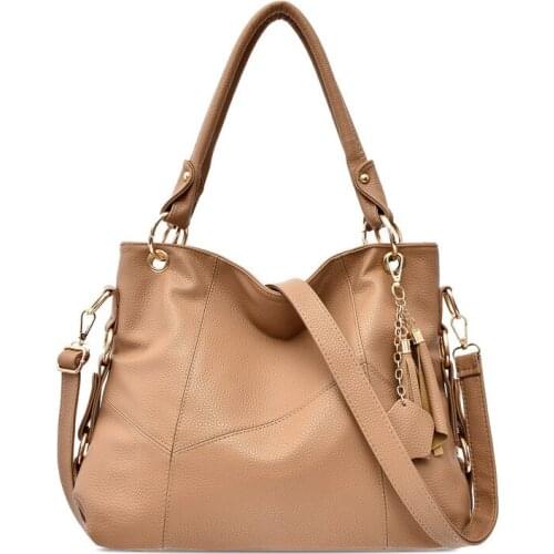 Summer European and American Style Fashion Crossbody Bags for Women Tassel Soft Leather Shoulder Bag Ladies Hand Bags Sac A Main