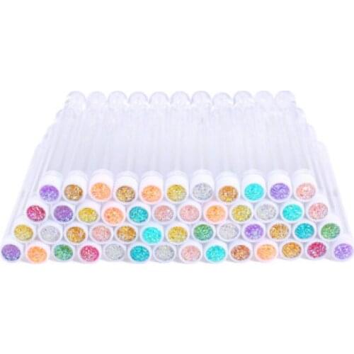 10pcs Reusable Eyebrow Brush Eyelash Brush Tube Resin Replaceable Dust-proof Glossy Diamond Design Makeup Brush Random Color