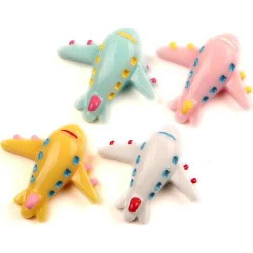 20Pcs Mixed Resin Plane Decoration Crafts Flatback Cabochon Kawaii DIY Embellishments For Scrapbooking Accessories