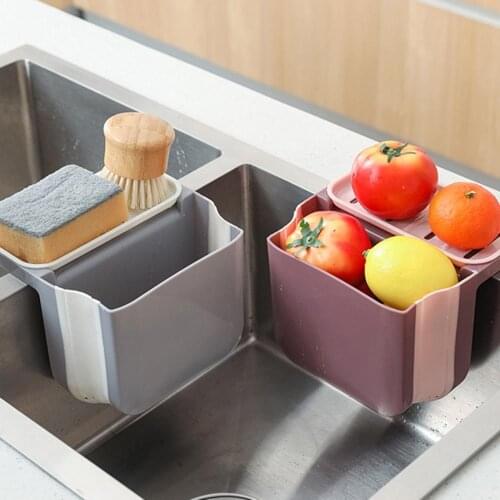 70% Dropshipping!!Double Suction Cup Hanging Sink Drain Basket Fruit Storage Holder Kitchen Tool