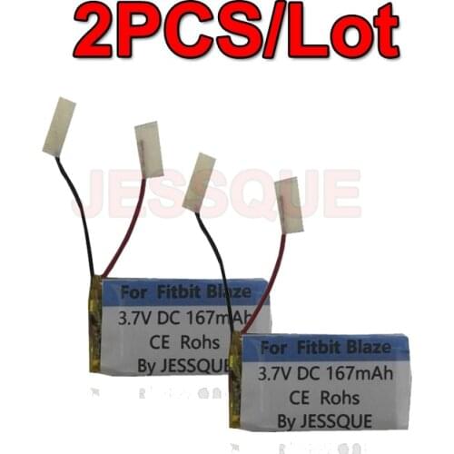 2PCS/Lot 167mAh Replace Battery For Fitbit Blaze Smart Watch Batterie Accumulator AKKU