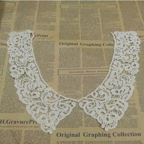 Patches fabric collar Trim Neckline Applique for dress/wedding/shirt/clothing/DIY/craft/Sewing flower Floral lace grace sweet