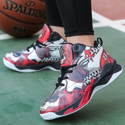 Brand Boys High Quality Leather Basketball Shoes Non-slip Kids Sneakers Children Sport Shoes Child Boy Basket Trainers Athletic