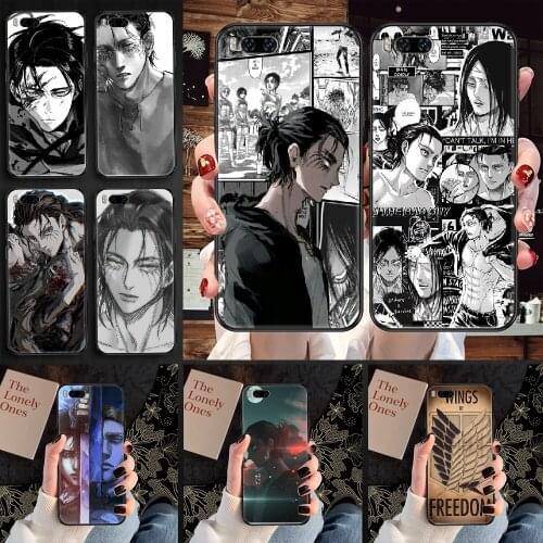 Eren Yeager Anime Attack on Titan Phone case For Xiaomi Mi Max Note 3 A2 A3 8 9 9T 10 Lite Pro Ultra black soft cover painting