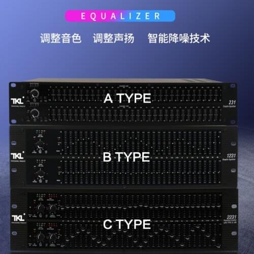 Digital Equalizer Audio Equalizer Dual 31-band Equalizer Professional HiFi Audio System Stage Lighting and Karaoke Equipment