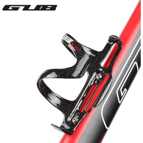 GUB Black Bicycle Drink Bottle Holder MTB 3K Carbon Fiber Water Bottle Mount Bracket Road Bike Lightweight Bottle Rack
