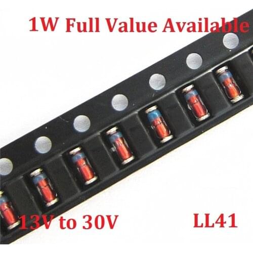 50PCS 1W Zener diode ZM4743A/13V ZM4744A/15V ZM4745A/16V ZM4746A/18V ZM4747A/20V ZM4748A/22V ZM4749A/24V ZM4750A/27V ZM4751A/30V